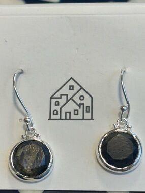 NWT Ten Thousand Villages Sterling Silver Labradorite Drop Earrings